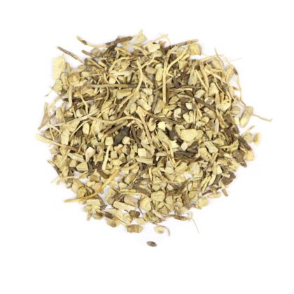 Pile of gravel root on a white background